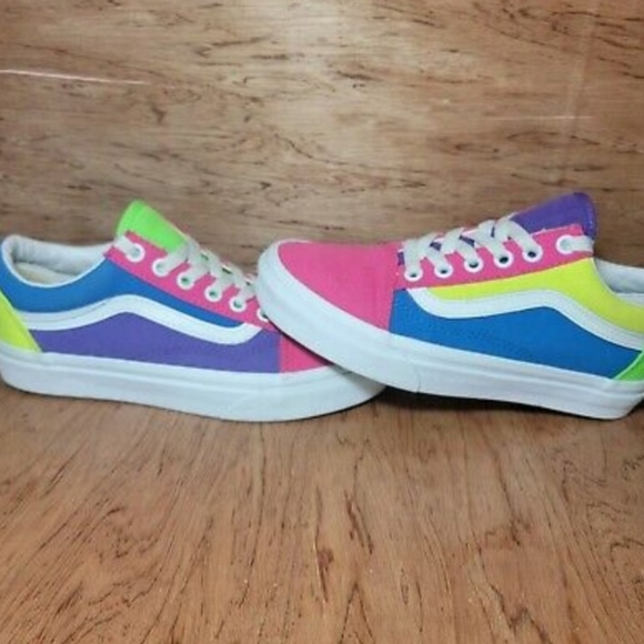 Women's vans off the wall color block shoes - Picture 5 of 7